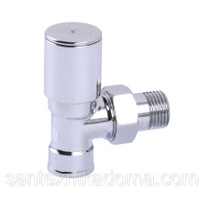 Крани до пральної машини 1/2х1/2 Solomon Кераміка chrom (2шт) 29121