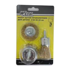 Набір щіток проволочних 3шт Werk WE107700 дрель 33219