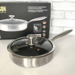 Сковорода нерж. T9090-22 22см б/кришки