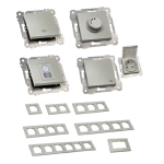 Механізм розетки з/з 16А Mutlusan срібло з кришкою 47-11-83