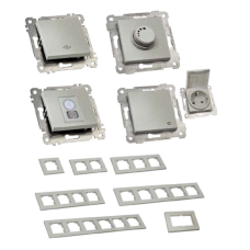 Механізм розетки з/з 16А Mutlusan срібло з кришкою 47-11-83