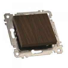 Механізм вимикача  2кл. прохідний 10А Mutlusan ГОРІХ 47-16-38