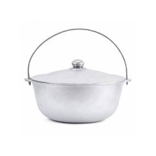 Казан алюмінієвий з кришкою 6л Полімет 152309 Україна