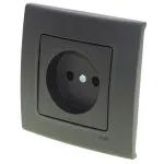 Вимикач врізний одинарний Viko Linnera Чорний 87543