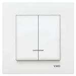 Вимикач врізний подвійний з індикат Viko Karre