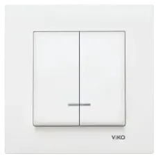 Вимикач врізний подвійний з індикат Viko Karre
