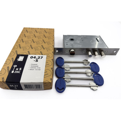 Замок врізний Шерлок 04.06/ 5кл. 53.5мм, 3 ригеля 47167