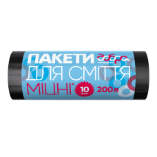 Пакети для смііття 200л 10шт. EUROKAM потовщені 30462