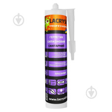 Герметик силіконовий санітарний прозорий Lacrysil 280гр 39210