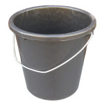 Відро будівельне 10л чорне з метал ручкою Полімерагро