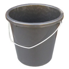 Відро будівельне 10л чорне з метал ручкою Полімерагро