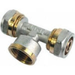 Трійник металопл 20х3/4х20 внутр Сілумін