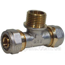 Трійник металопл 20х1/2х20 зовн Сілумін