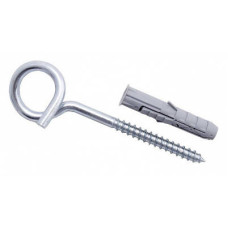 Гачок меблевий з петлею 12х60 з дюбелем НХ-12