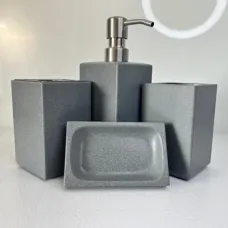 Набір у ванну ST 4 предмети сірий 151539