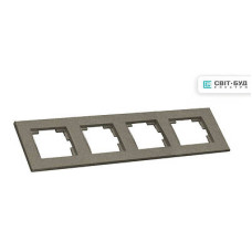 Рамка чотиримісна горизонт. RITA  Mutlusan графіт 47-06-76