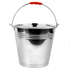 Відро нерж 8л з кришкою