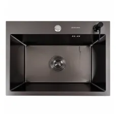 Мойка врізна PDV чорна HANDMADE HSB 58х43см (товщ. 3/1,5мм) 10175