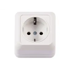 Розетка одинарна накладна з/з Luxel 2004