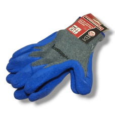 Перчатки роб сірі з син. латекс. покр. Haisser 211427 17340