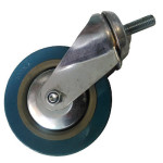 Колесо поворотнє синє діам.75мм зі штифтом 47186