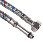 Шланг-вода  Solomon нерж 0,8м штуц довга 27790