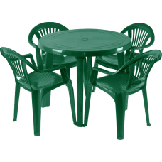 Стіл пластиковий зелений круг. д800 151509 Україна