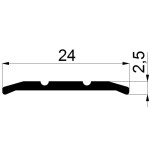 Поріг ПАС  1087м 24,5х2,5  П24 Фіам св 0,9
