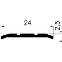 Поріг ПАС  1087м 24,5х2,5  П24 Фіам св 0,9