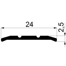 Поріг ПАС  1087м 24,5х2,5  П24 Фіам св 0,9