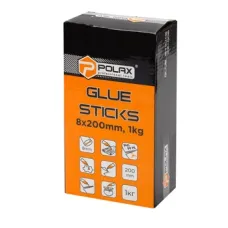 Стержні прозорі клеєві 8*200мм Polax 32-006