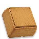 Вимикач накладний одинарний Multusan дуб 47-21-02