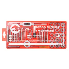 Набір плашек та мітчиків 40од Intertool SD-8040
