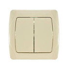 Вимикач врізний подвійний Viko Кармен крем 90562002