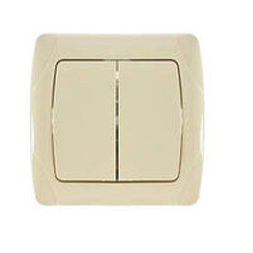 Вимикач врізний подвійний Viko Кармен крем 90562002