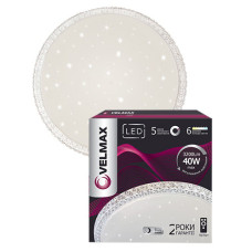 Світильник LED Velmax 40W 3000-6500K Cristal пульт 85145