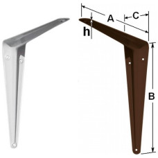 Кронштейн для полиць Domax 150x200 білий 390859
