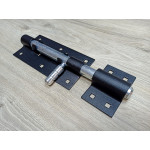 Засов дверний плоский чорний L=200 44090