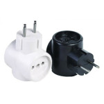 Трійник-розгалужувач б/з 10А чорний/білий 62-23-30 87059