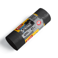 Пакети для сміття 120л 10шт сірі EUROKAM потовщені