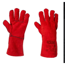 Перчатки роб замш. червоні WERK р.14 17907