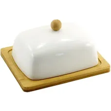 Маслянка порцеляна/бамбук 20.8см PJ03449 79859