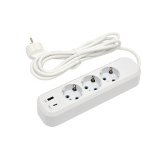 Подовжувач Люксел б/з 3м 3 гнізда з вимик. 87275