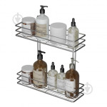 Поличка  в ванну хром 2-ярусна 35см 3конт пп 35232 15135 Україна