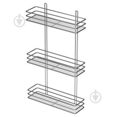 Поличка  в ванну хром 3-ярусна 35см пряма  ПП 35332 15137 Україна