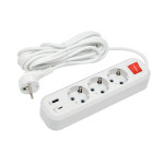 Подовжувач Люксел з/з 5м 3 гнізда з вимик. 87514