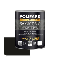 Фарба молоткова Чорна Polifarb 33258 0,7кг(р)