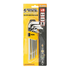 Набір шестигранників Г-под подовж 9шт (1,5-10мм) Master Tool 75-0956