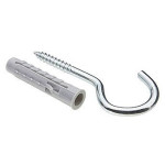 Гачок меблевий напівкруглий 8х40 з дюбелем 390889