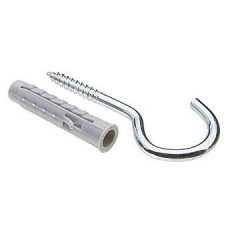 Гачок меблевий напівкруглий 8х40 з дюбелем 390889